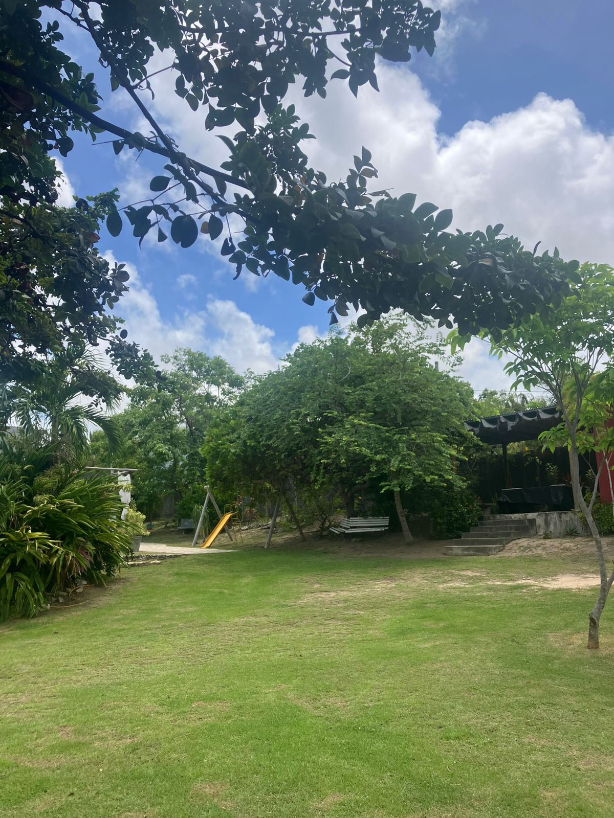 Área verde com playground